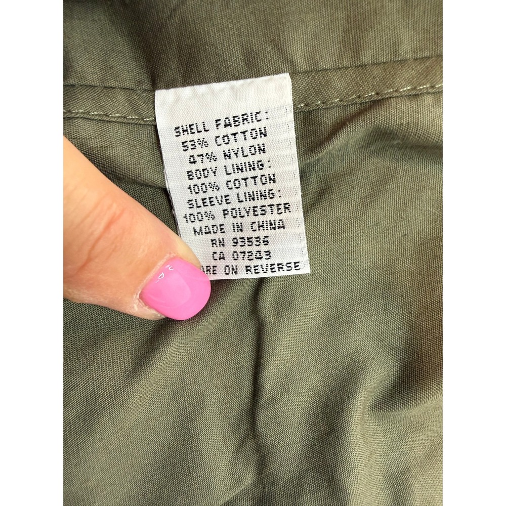 Marc Ecko Cut & Sew Mens Tan Military Field Jacket Mandarin Collar Medium - Picture 11 of 12